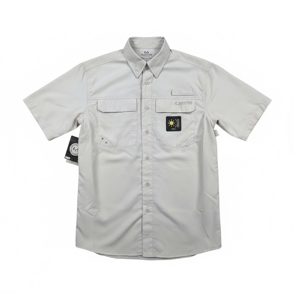 Realtree Fishing Other - Realtree Fishing Shirt Mens Small Gray Short Sleeve UPF 50+ Ripstop Button Down